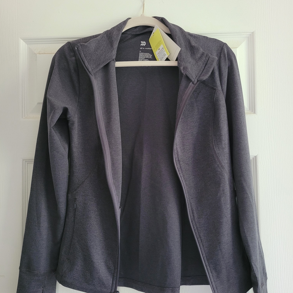 all in motion Women's Heather Charcoal Full-Zip Utility Jacket